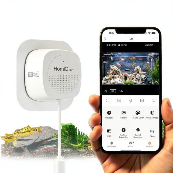 HOMIQ Pet Camera Wi-Fi Alexa Window Mount White W9-0