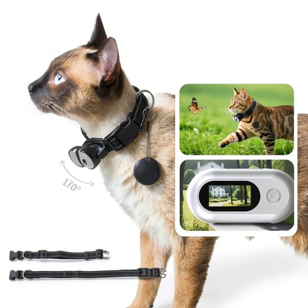 PRRPRR Pet Camera Collar 1080P HD Video GPS Tracking-4