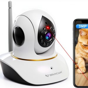 VStarcam Pet Camera with Laser Toy 3MP HD Wi-Fi Indoor-0