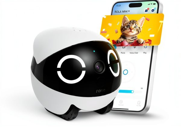 Enabot ROLA Mini Pet Camera Robot 2K Movable Monitoring-0