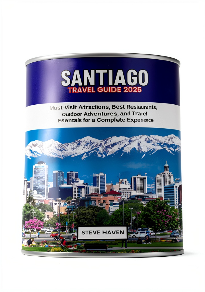 Installing Chile Travel Guide Kindle Book by Amazon on a wooden desk