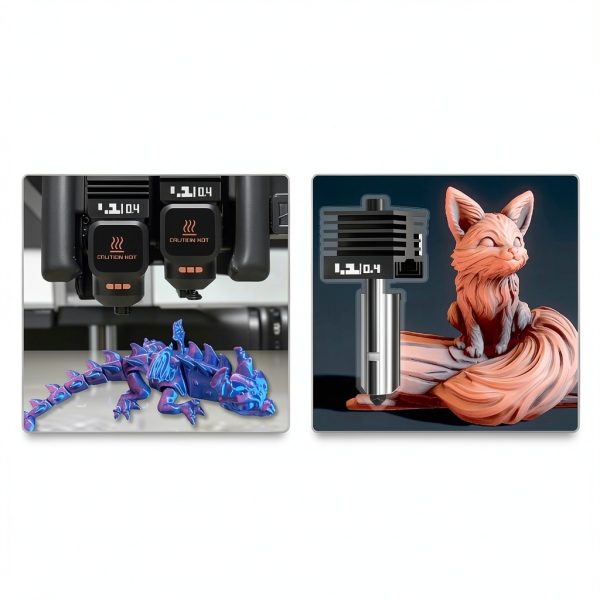 2-Pack 0.4MM Hotend for Bambu Lab P2S – Steel Nozzle & Silicone Sleeve-8