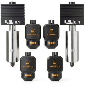 2-Pack 0.4MM Hotend for Bambu Lab P2S – Steel Nozzle & Silicone Sleeve-0