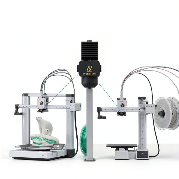 Hotend Kit 4-Pack for Bambu Lab A1/A1 Mini 3D Printer Steel Nozzles-2